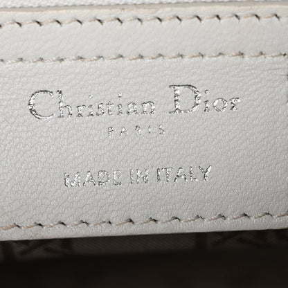 Christian Dior Lambskin Cannage Medium Lady Dior White 6 of 12