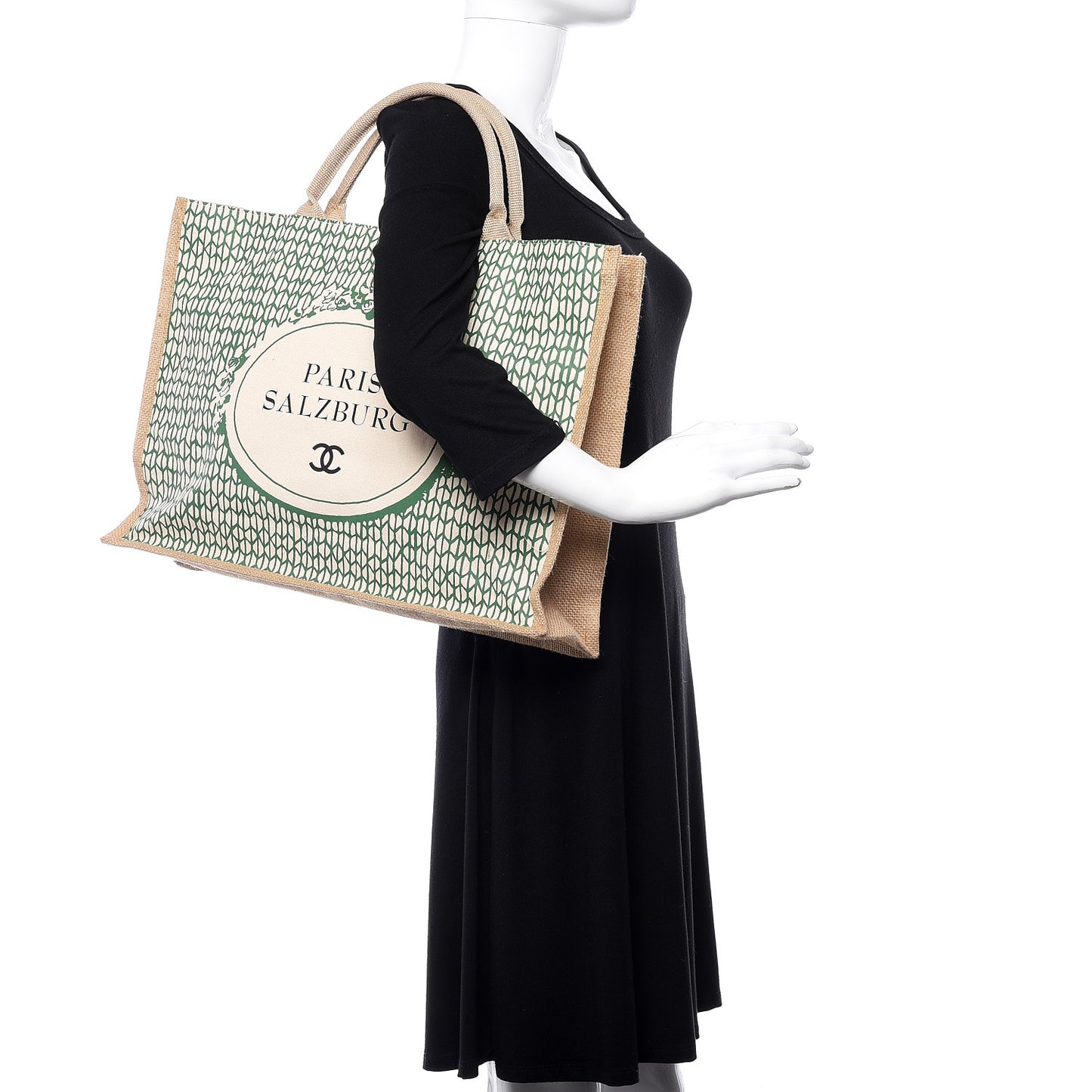 Canvas Paris Salzburg Shopping Tote Green