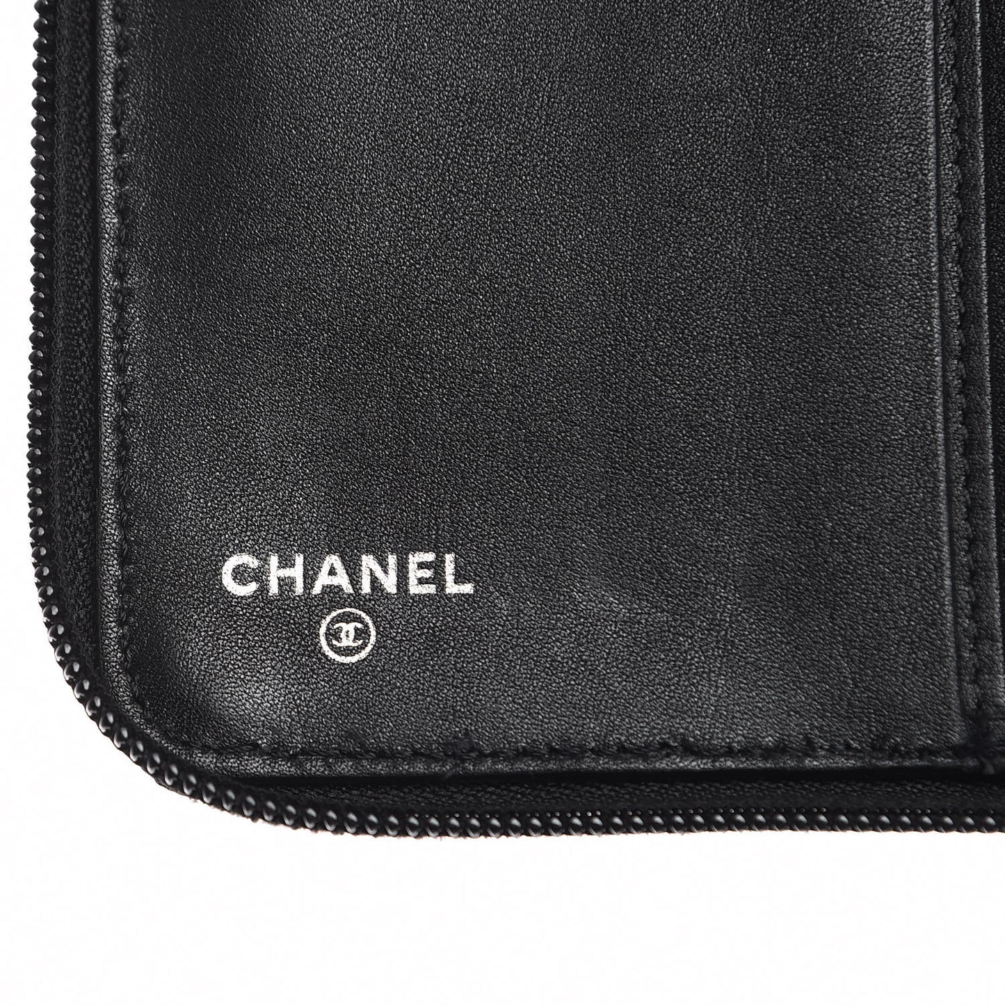 Caviar Large Timeless CC Zip Around Organizer Wallet Black