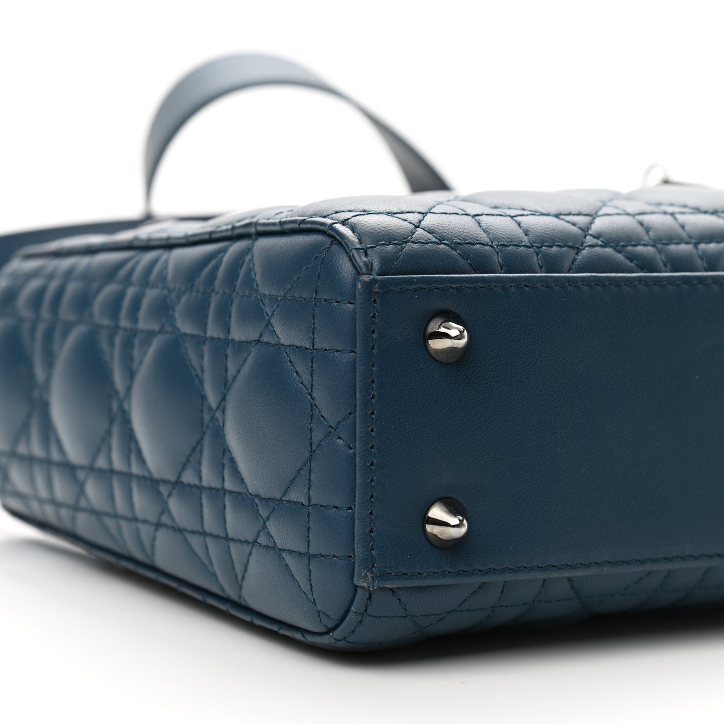 Lambskin Cannage Small My ABCDior Denim Blue