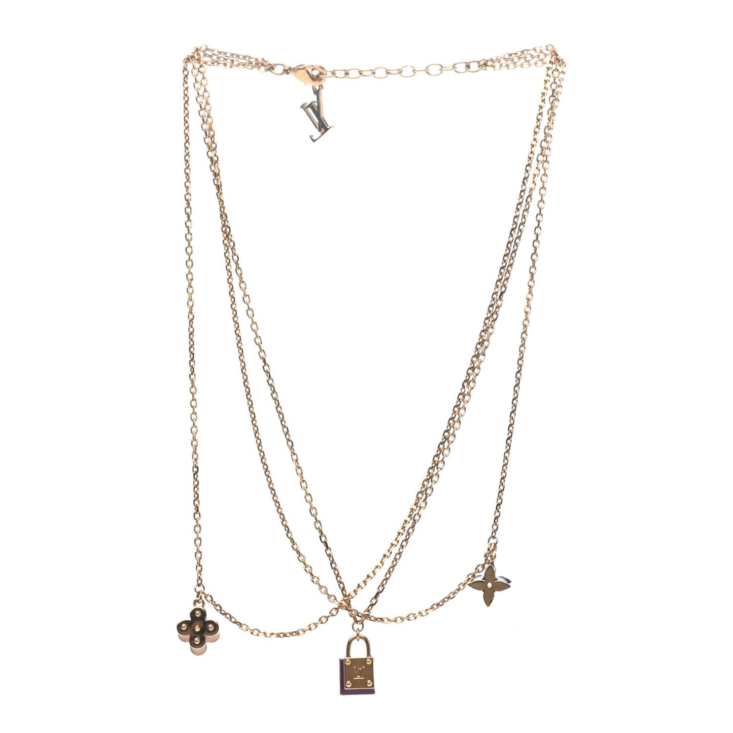 Sweet Charms Tiered Necklace Gold