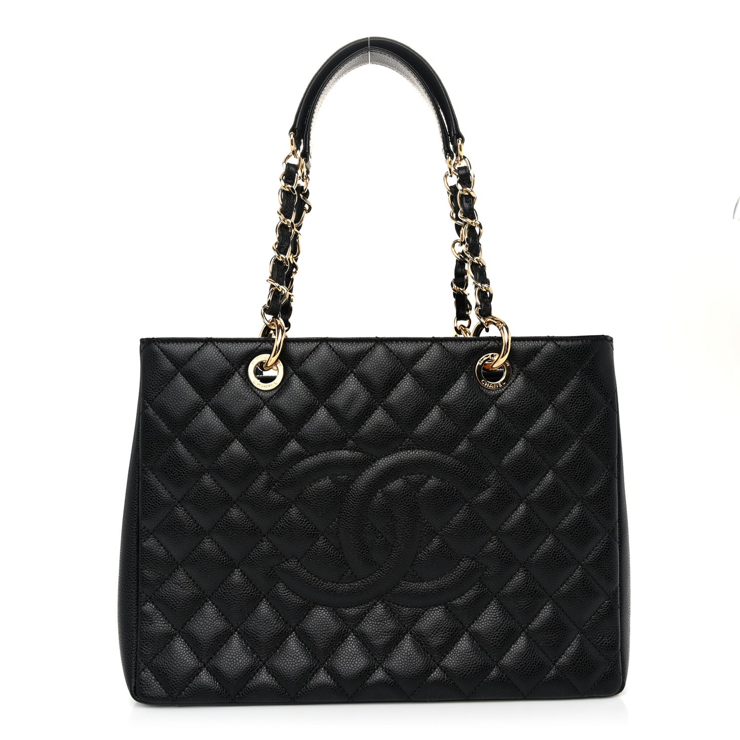 Caviar Quilted Grand Shopping Tote GST Black