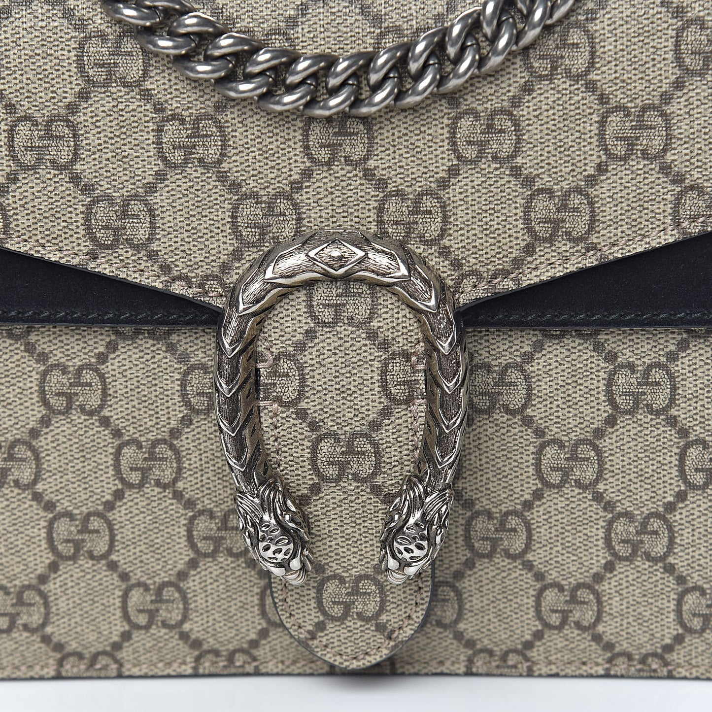 GG Supreme Monogram Mini Dionysus Shoulder Bag Black