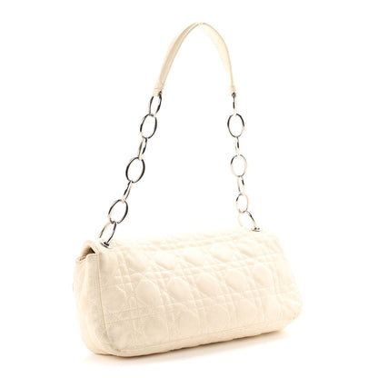 Christian Dior Lambskin Cannage Rendezvous Flap White 3 of 11
