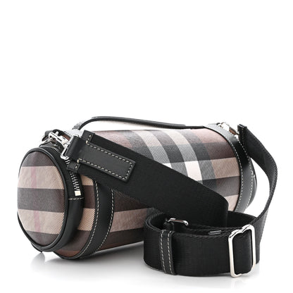 Burberry E-canvas Check Sound Crossbody Dark Birch Brown 3 of 11
