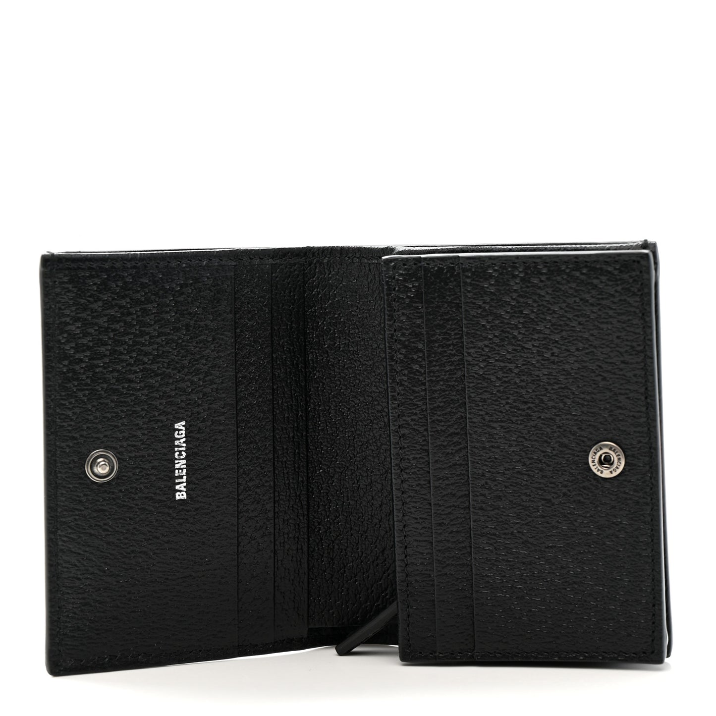 X BALENCIAGA BB Monogram Web Ophidia Card Case Wallet Black