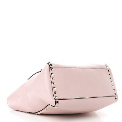 Valentino Garavani Vitello Rockstud Double Handle Tote Poudre 4 of 11