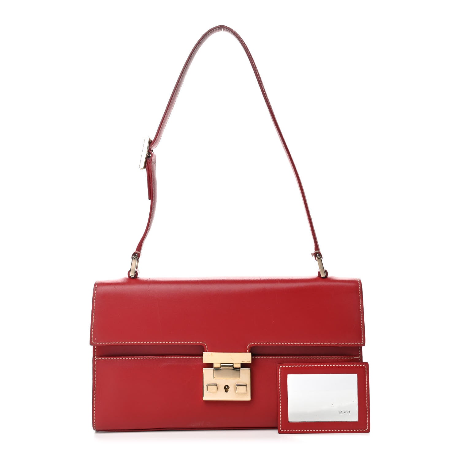Gucci Calfskin Shoulder Bag Red 1 of 14