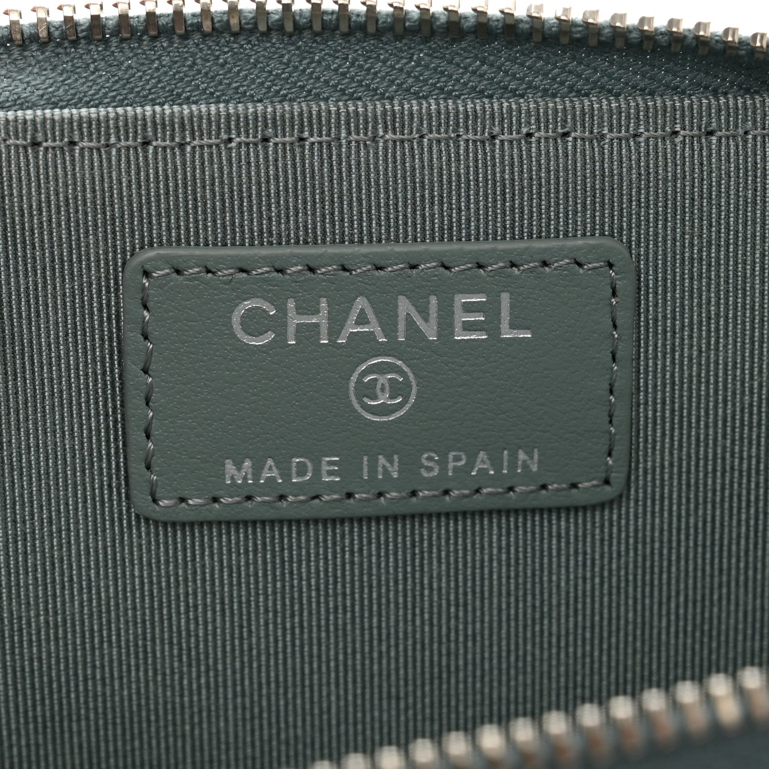 Chanel Caviar Quilted Zipped Key Holder Case Blue 6 of 9