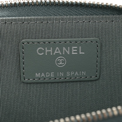 Chanel Caviar Quilted Zipped Key Holder Case Blue 6 of 9