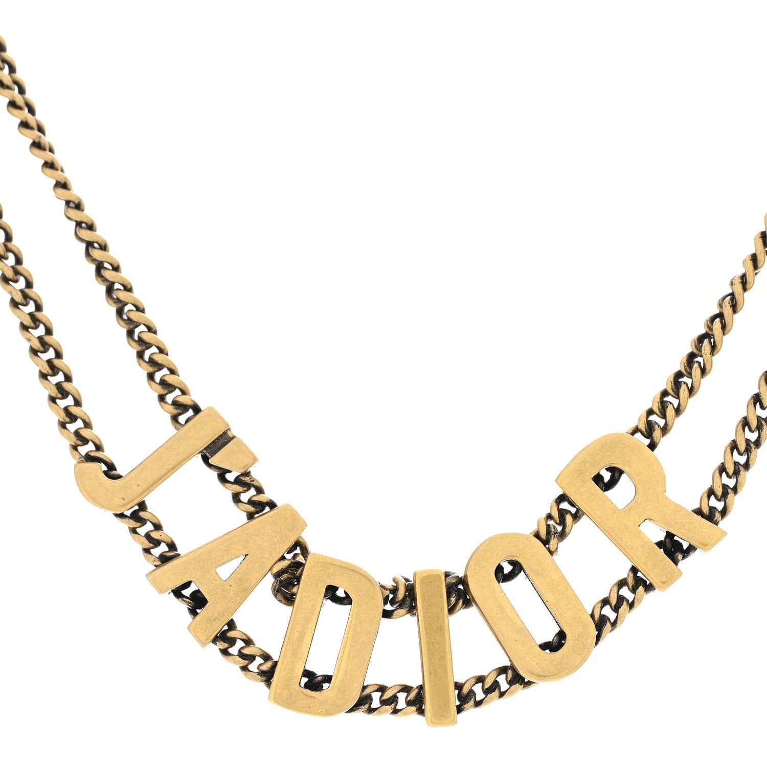 Christian Dior Metal J'Adior Choker Necklace Aged Gold 1 of 5