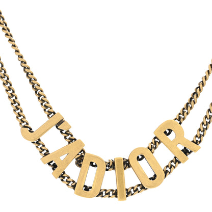 Christian Dior Metal J'Adior Choker Necklace Aged Gold 1 of 5