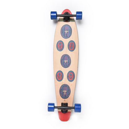 Hermes Maple Wood Boucleries Modernes Long Board Skateboard 2 of 8