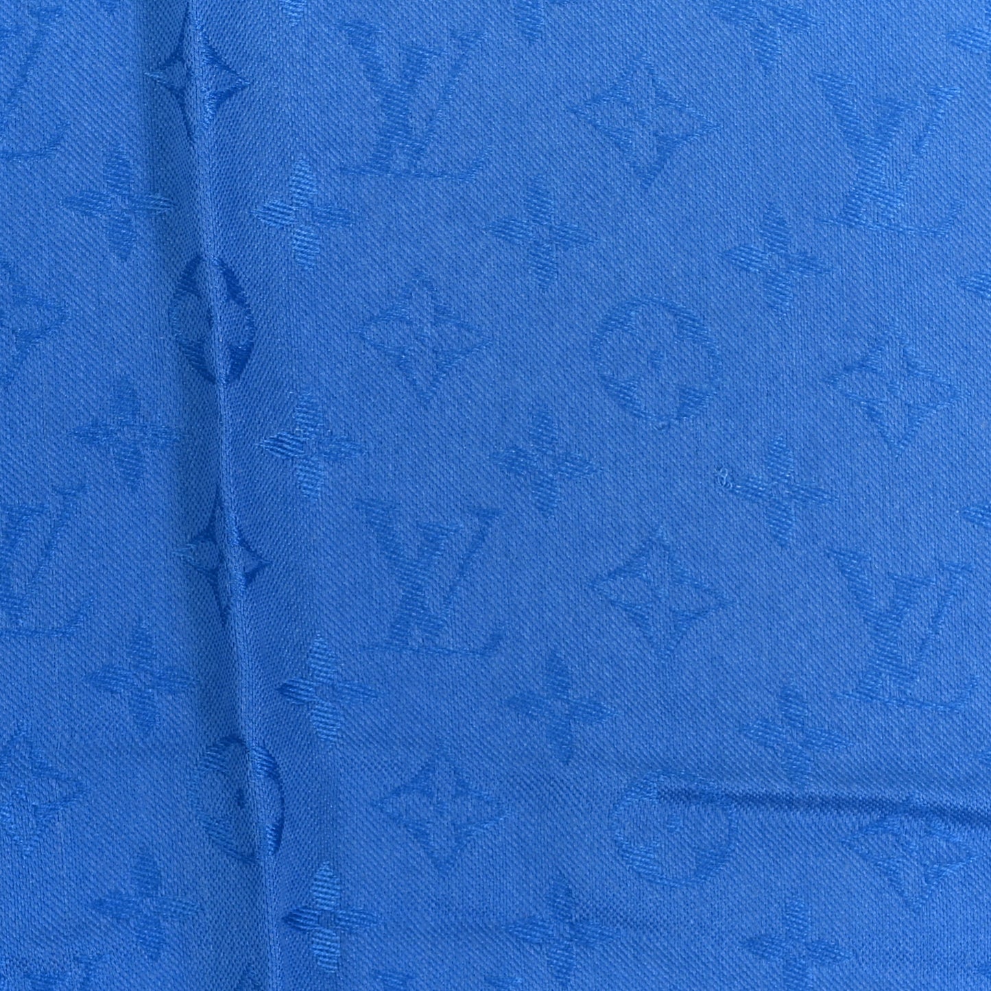 Silk Wool Monogram Sunrise Stole Blue
