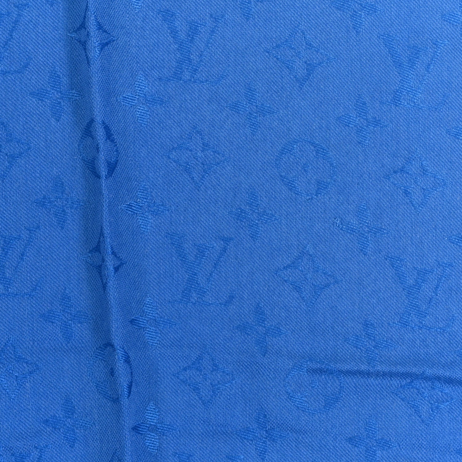 Louis Vuitton Silk Wool Monogram Sunrise Stole Blue 5 of 5