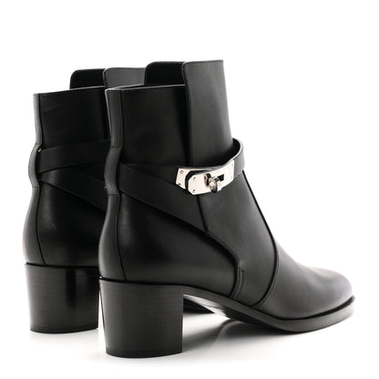 Hermes Calfskin Frenchie 50 Ankle Boots 39 Black 5 of 9