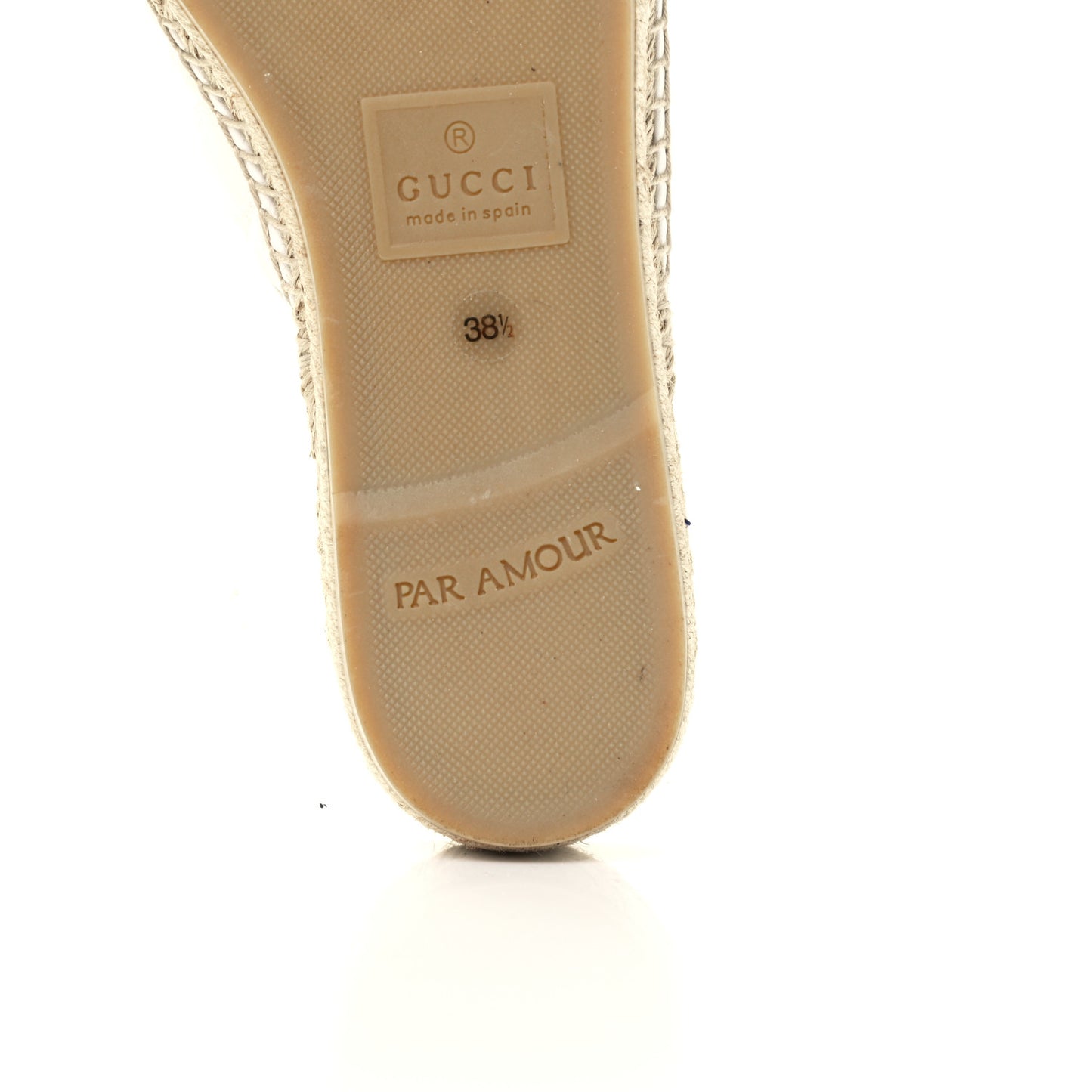 Nappa Matelasse GG Marmont Espadrille Slippers 38.5 Great White