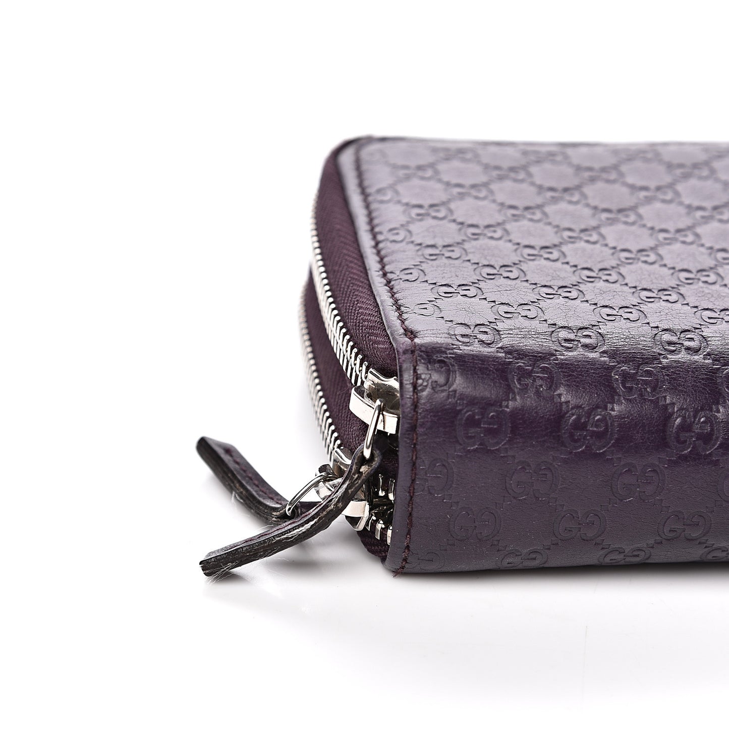 Microguccissima Zip Around Wallet Purple