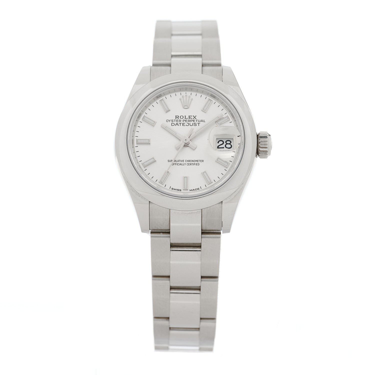 Rolex Stainless Steel 28mm Oyster Perpetual Datejust Watch Silver 279160 1 of 5