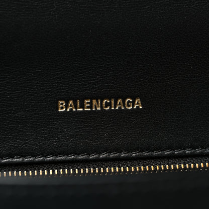 Balenciaga Shiny Box Calfskin Small Hourglass Top Handle Bag Black 6 of 11