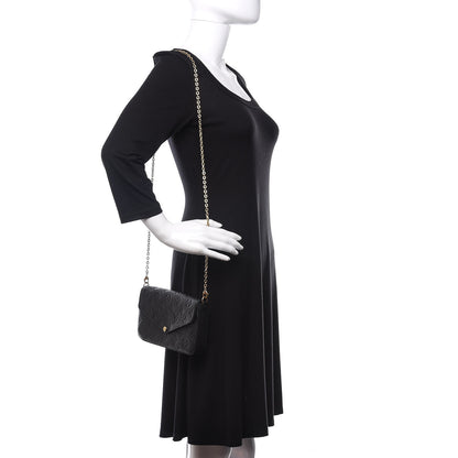 Louis Vuitton Empreinte Pochette Felicie Chain Wallet Black 2 of 11