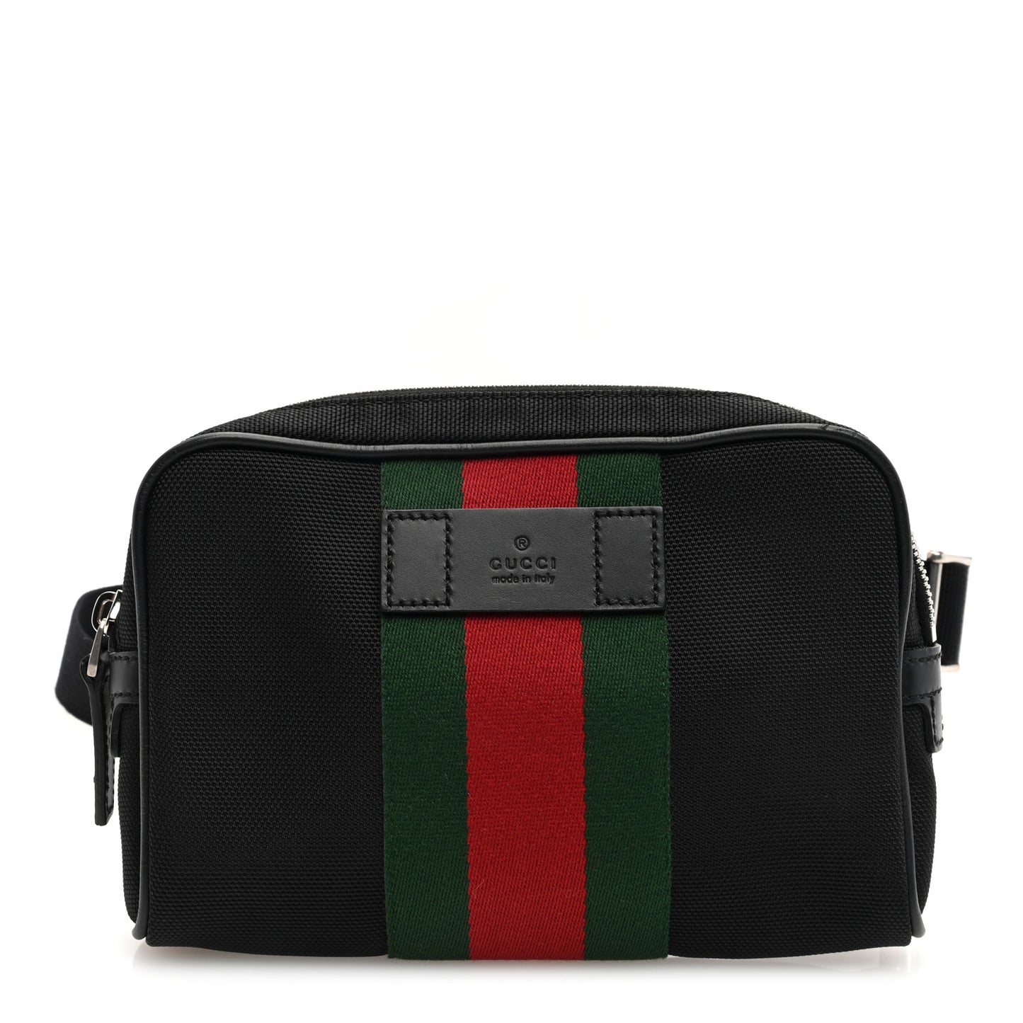 Canvas Web Slim Belt Bag Black