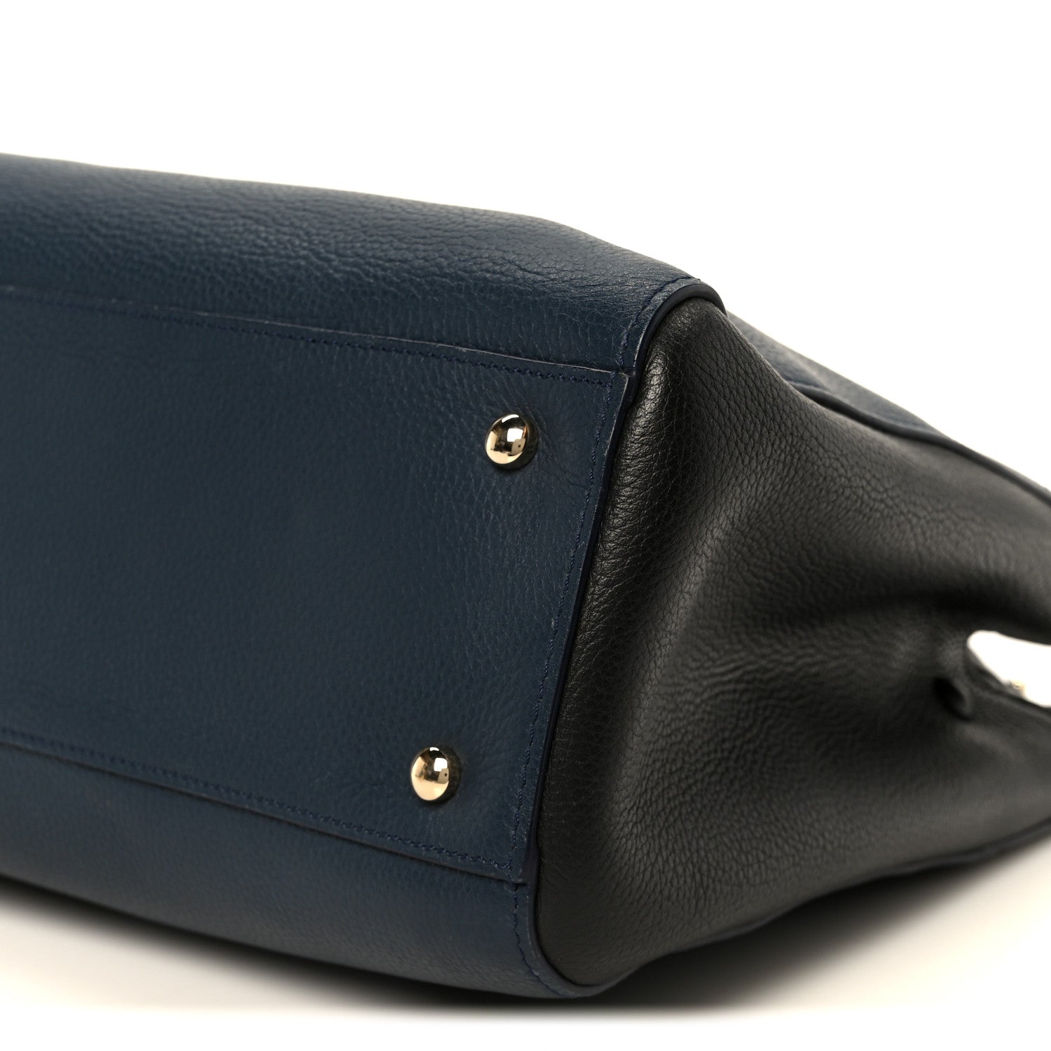 Chanel Grained Calfskin Small Neo Executive Shopper Tote Dark Blue Black 10 of 10