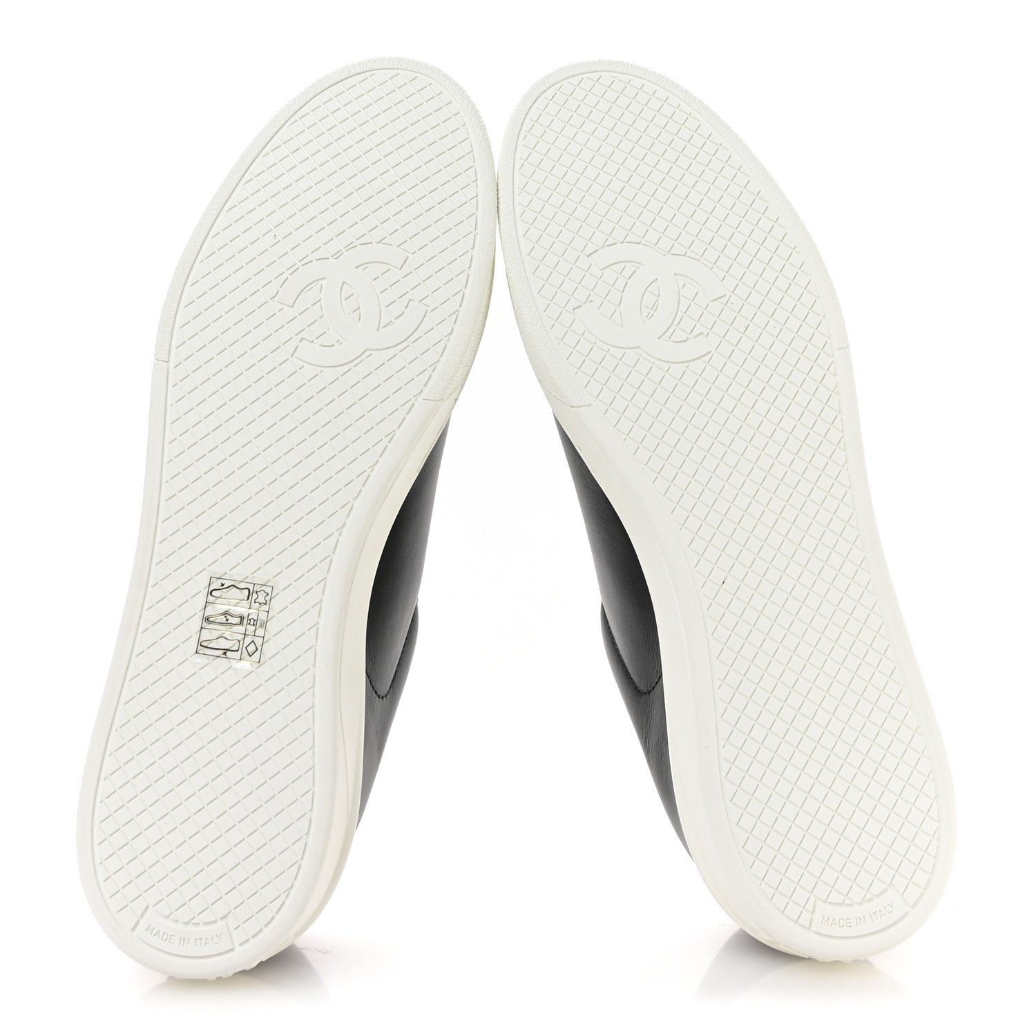 Chanel Calfskin CC Womens Sneakers 39 Black 6 of 9