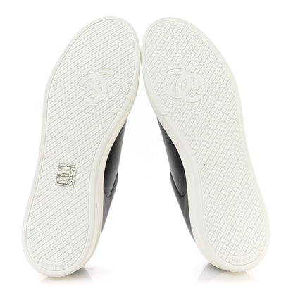 Chanel Calfskin CC Womens Sneakers 39 Black 6 of 9