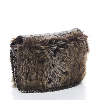 Chanel Lambskin Quilted Fantasy Fur Flap Brown 3 of 9