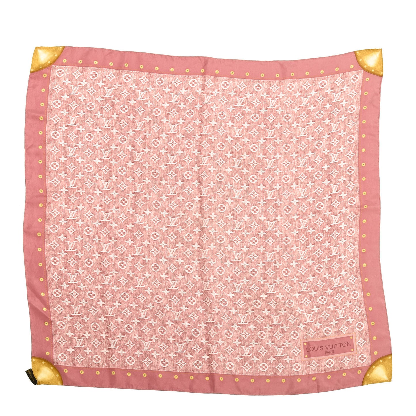 Silk Monogram Denim Bandana Scarf
