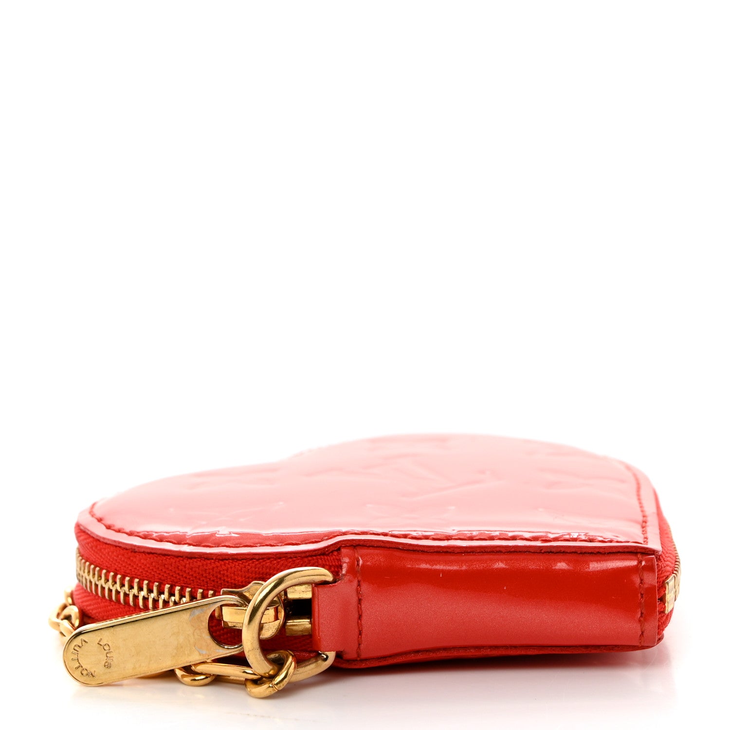 Louis Vuitton Vernis Heart Coin Purse Orange Sunset 4 of 7