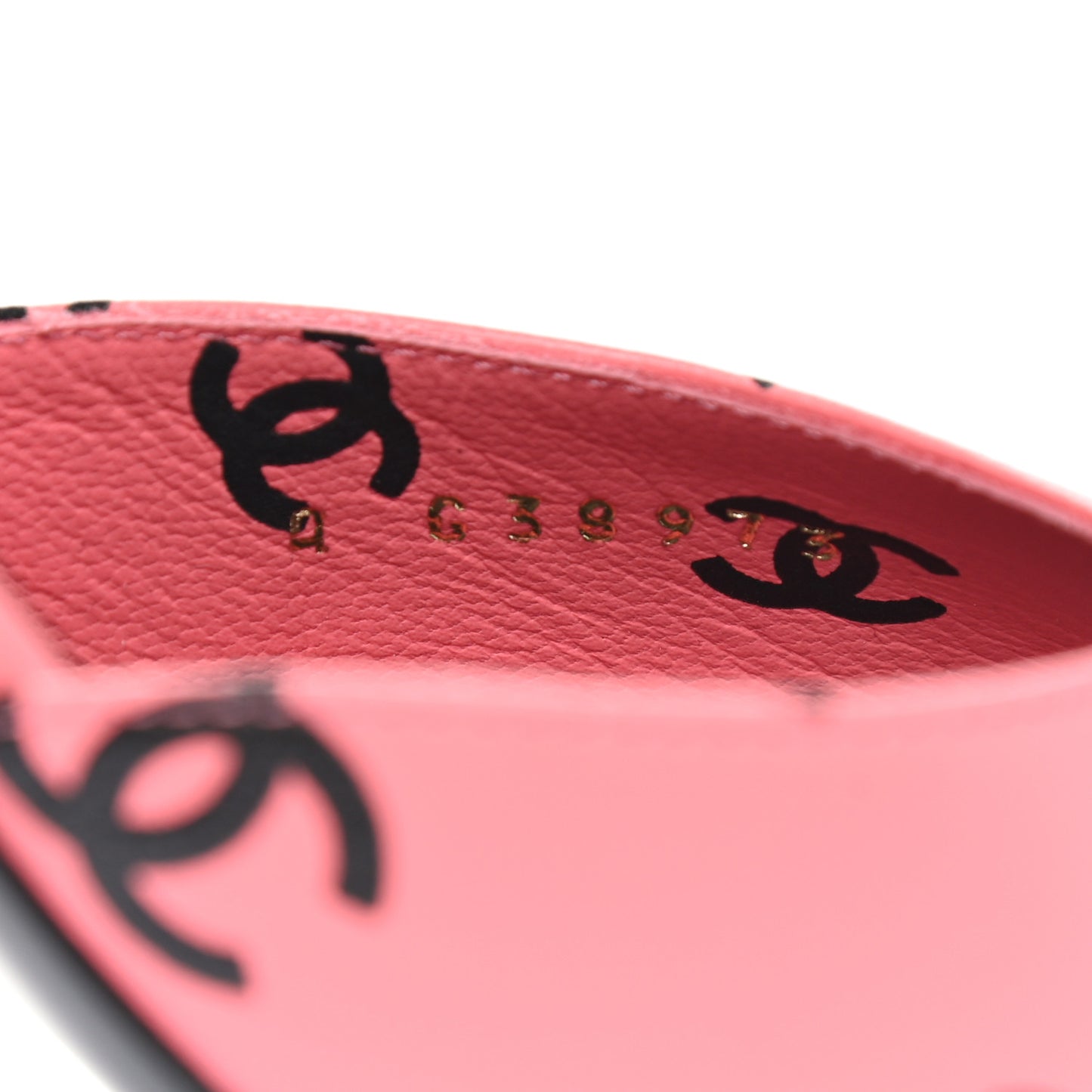 Printed Lambskin Coco Beach Sandals 37.5 Pink Black