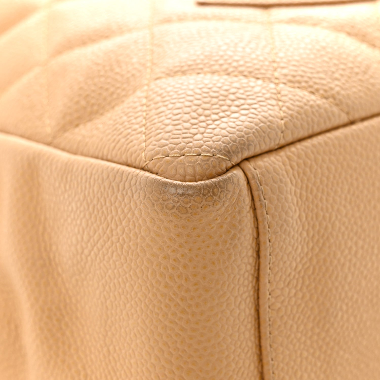 Chanel Caviar Quilted Petit Shopping Tote PST Dark Beige 9 of 16