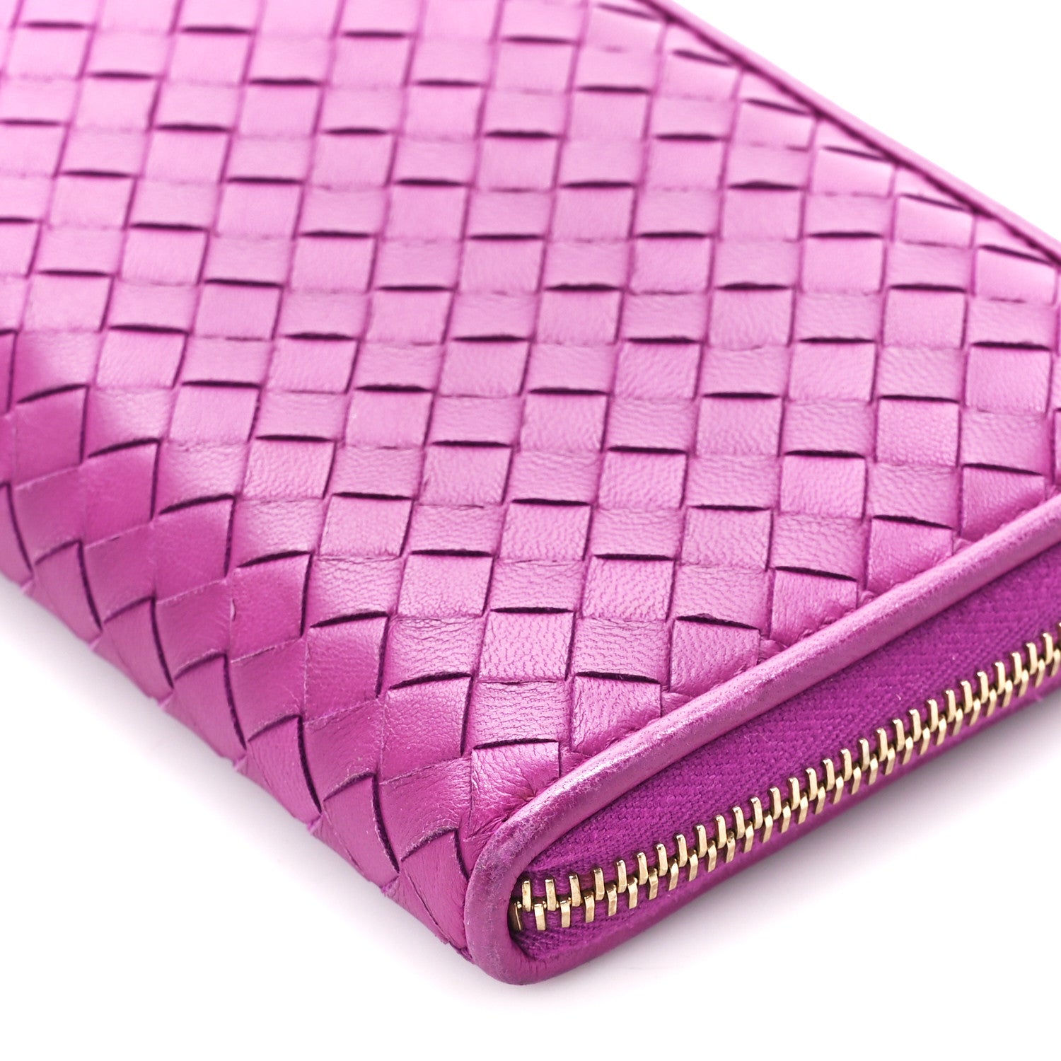 Bottega Veneta Nappa Intrecciato Zip Around Wallet Orchid 11 of 12