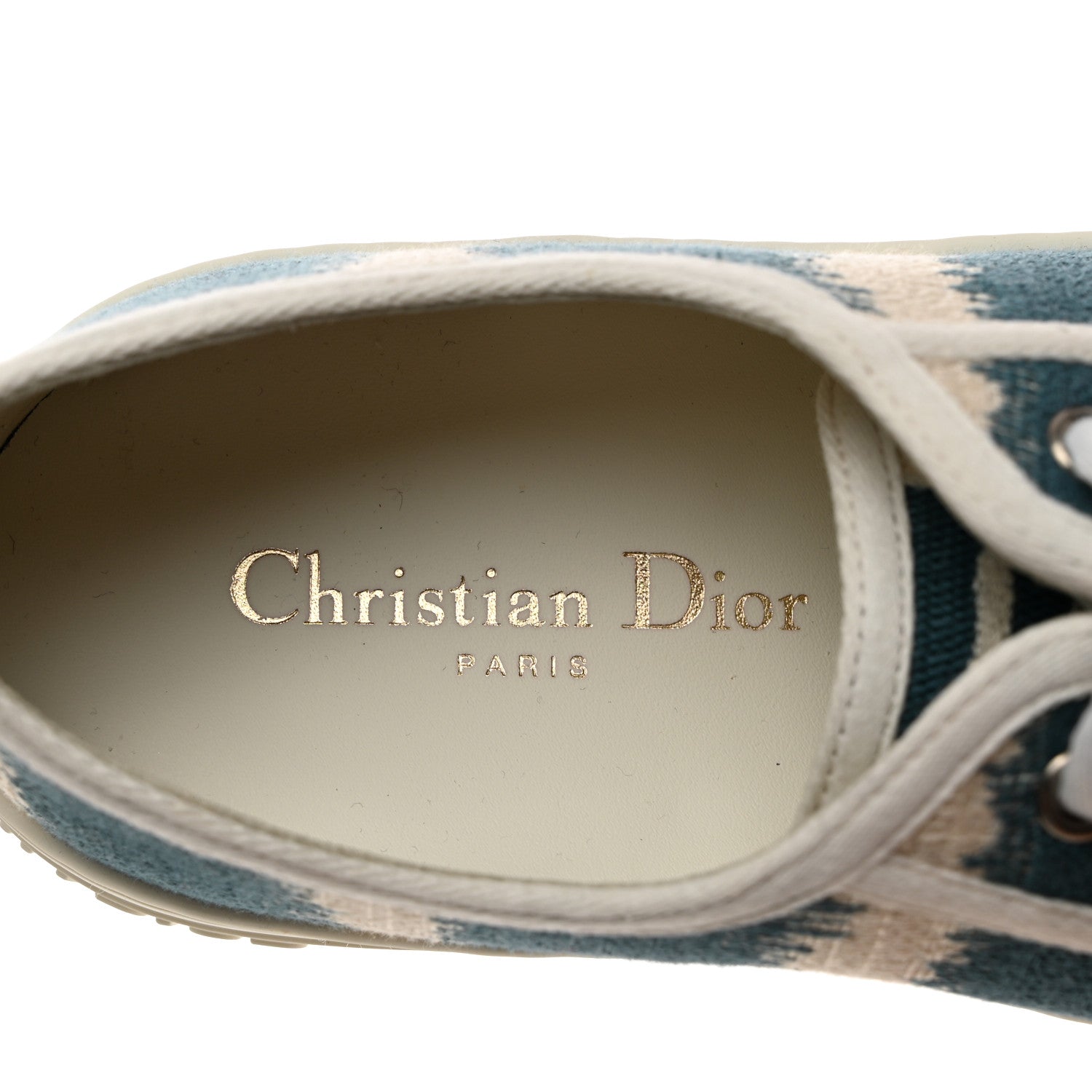 Christian Dior Cotton D-Stripes Walk'N'Dior Low Top Sneakers 40 Deep Ocean 6 of 8