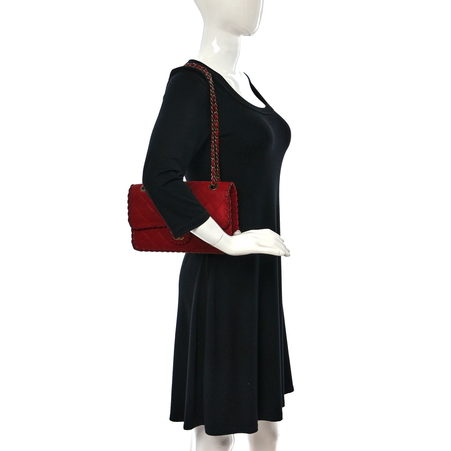 Chanel Iridescent Calfskin Medium Happy Stitch Flap Red 2 of 8