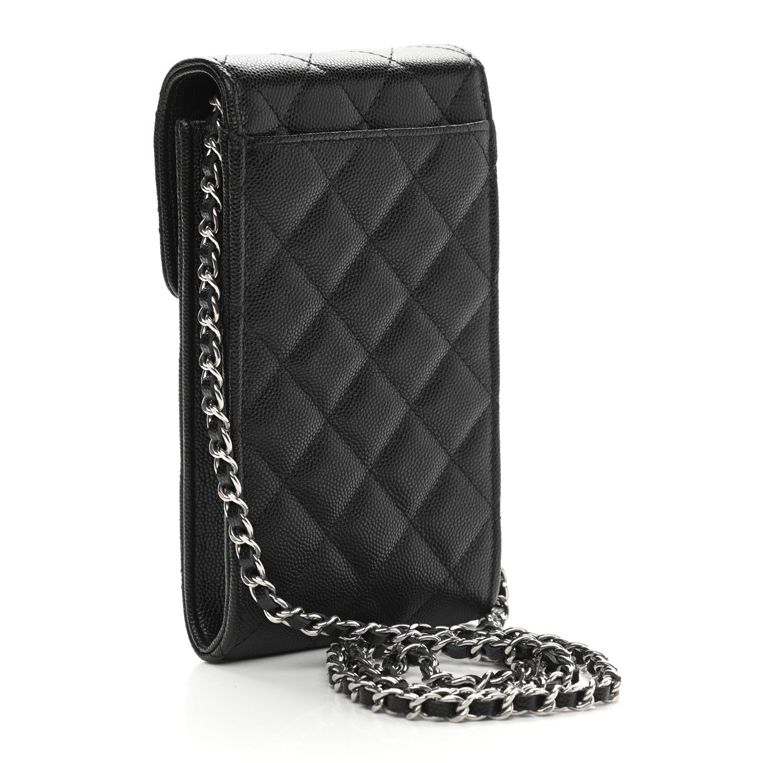Chanel Caviar Quilted Classic Phone Holder Black 3 of 10