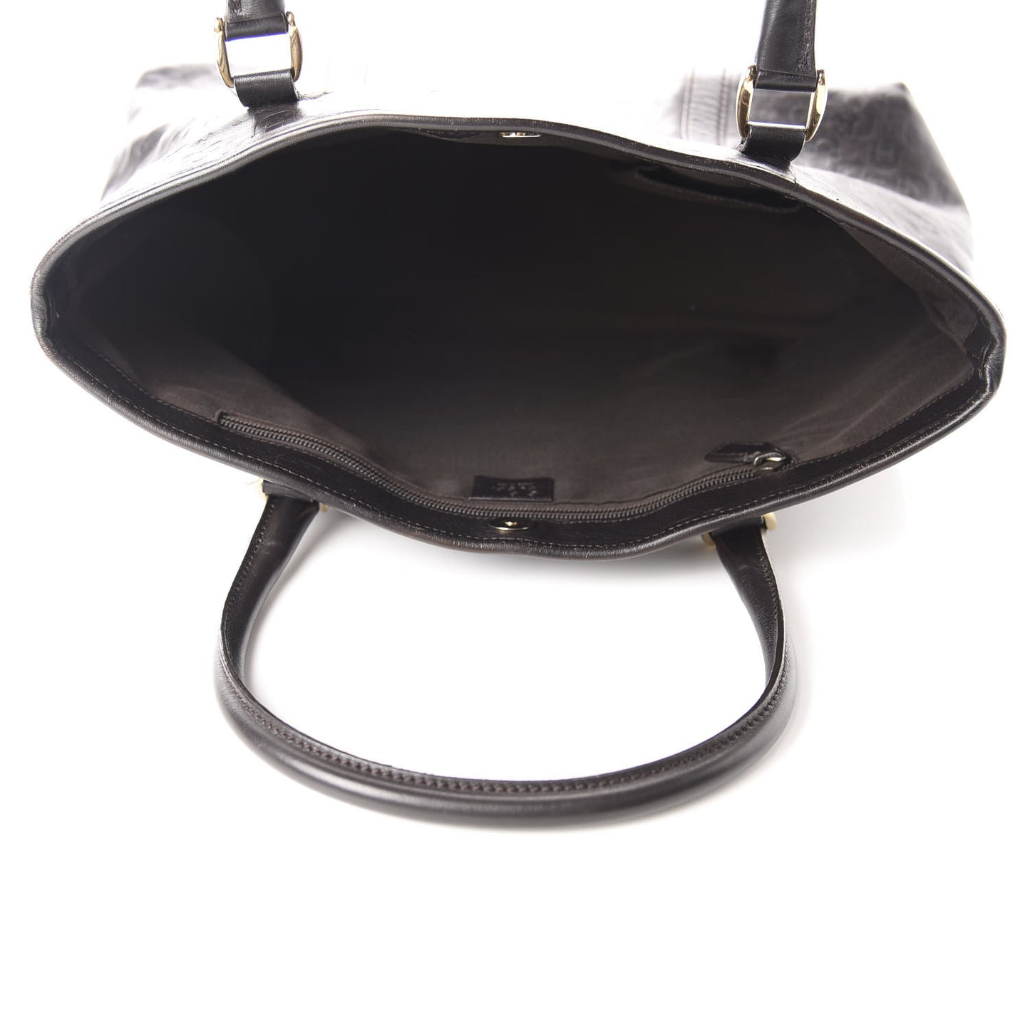 Calfskin Horsebit Embossed Joy Tote Black