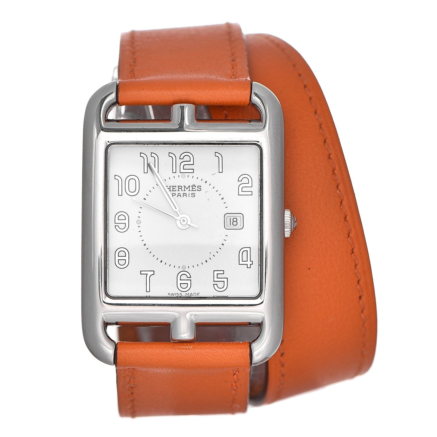 Stainless Steel Swift 29mm Cape Cod Double Tour Quartz Watch Orange