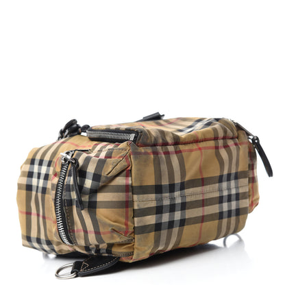 Burberry Nylon Vintage Check Small Rucksack Backpack Antique Yellow 4 of 13