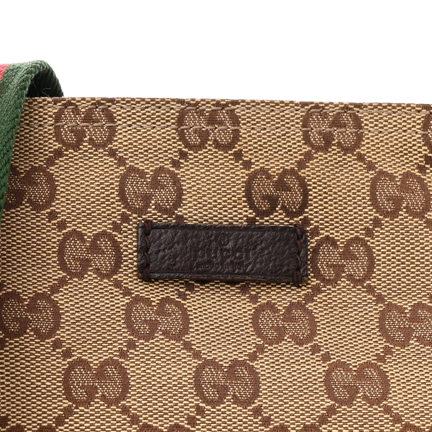 Gucci Monogram Web Small Flat Messenger Bag Brown 8 of 11