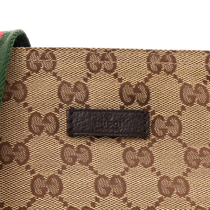 Gucci Monogram Web Small Flat Messenger Bag Brown 8 of 11