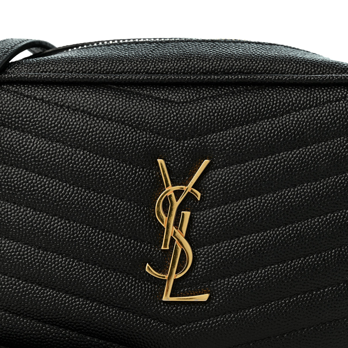 Saint Laurent Grain De Poudre Matelasse Monogram Mini Lou Camera Bag Black 7 of 10