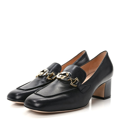Gucci Malaga Kid Zumi Mid Heel Loafers 39.5 Black 4 of 9