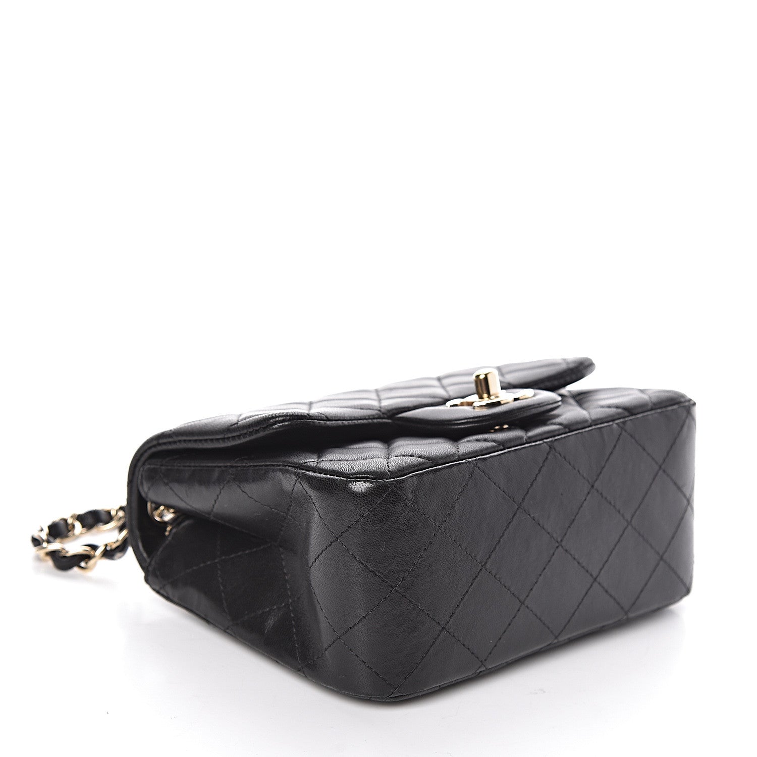 Chanel Lambskin Quilted Mini Square Flap Black 4 of 10