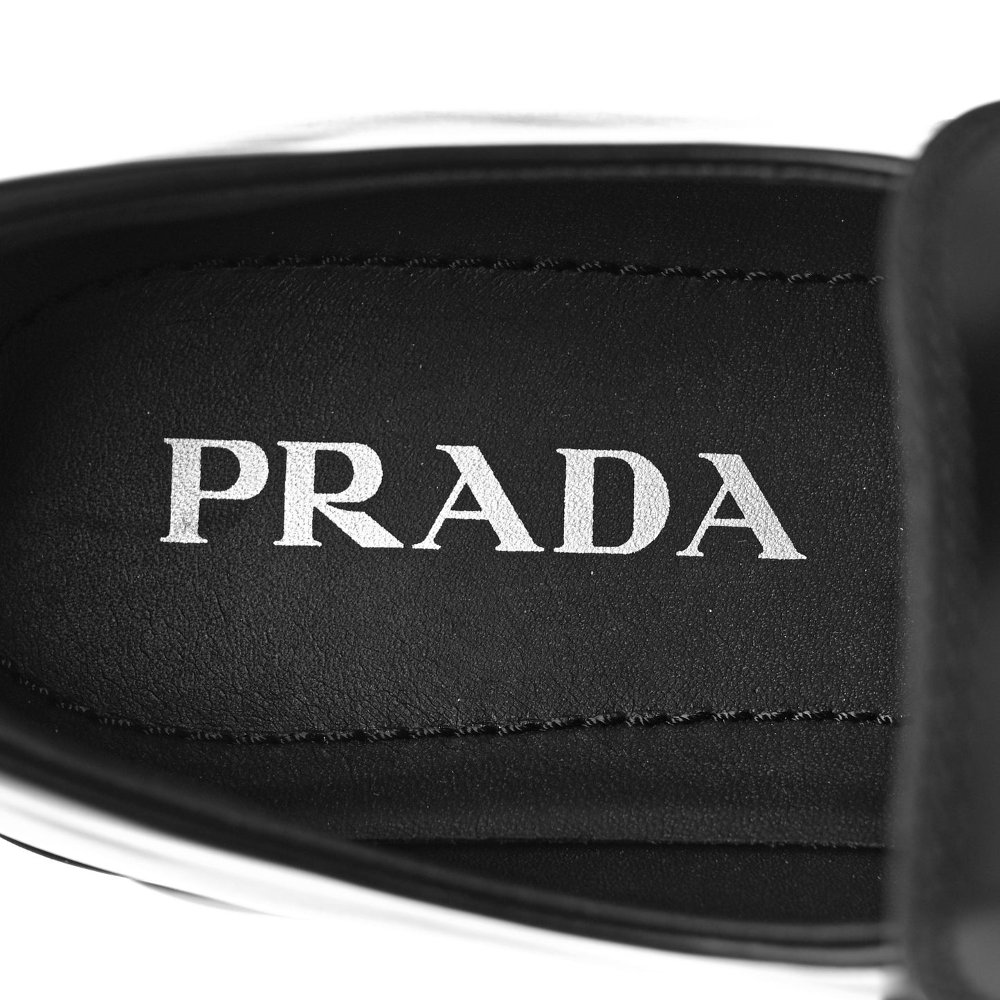 Spazzolato Rois Metal Triangle Logo Monolith 55mm Loafers 37.5 Black