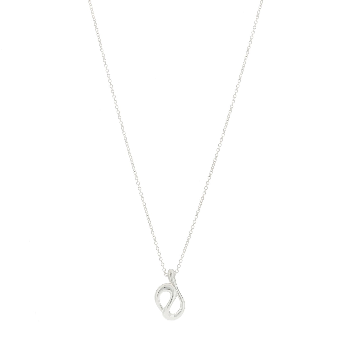 Sterling Silver Elsa Peretti Open Wave Pendant Necklace