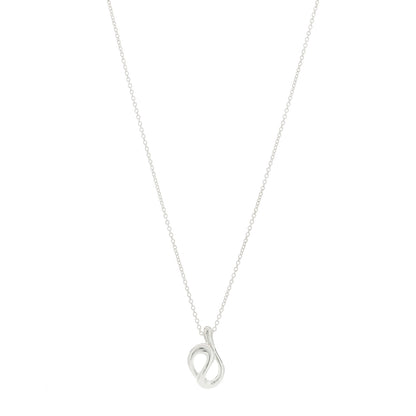 Tiffany Sterling Silver Elsa Peretti Open Wave Pendant Necklace 1 of 7