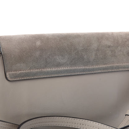 Chloe Suede Calfskin Small Faye Shoulder Bag Motty Grey 10 of 16